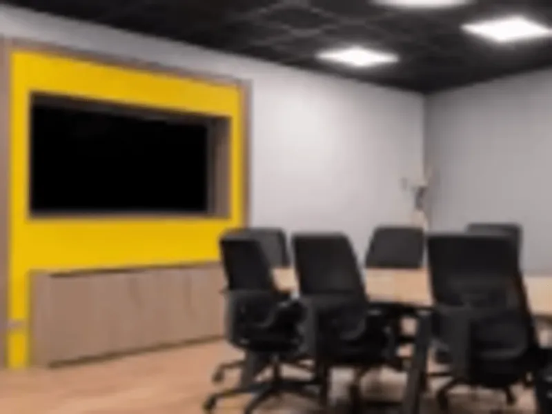 Sala de reunião com vista exterior — Cidade Monções, São Paulo/SP